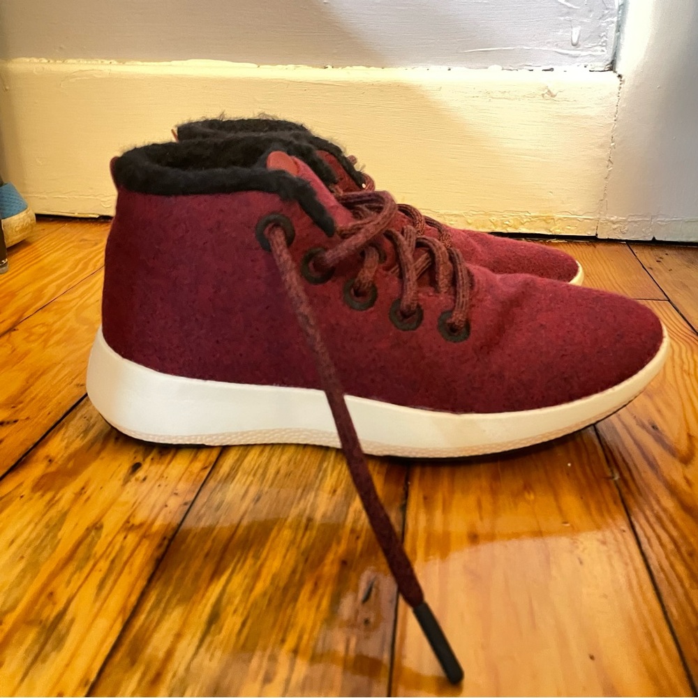 Allbirds Womens Wool Runner Up Mizzle 0821 NV1 Red Casual Shoes Sneaker